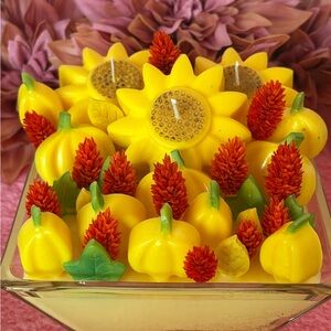 Sunflower and Pumpkin Candle Set